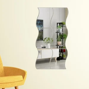 6x Silver Acrylic Mirror (Big Size Zigzag)