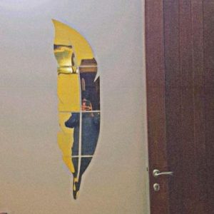 3D Golden Acrylic Leaf Mirror